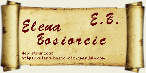 Elena Bosiorčić vizit kartica